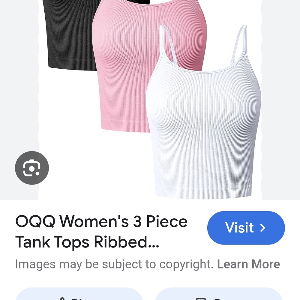 Women's Ribbed Tank Tops - Black, Pink, White